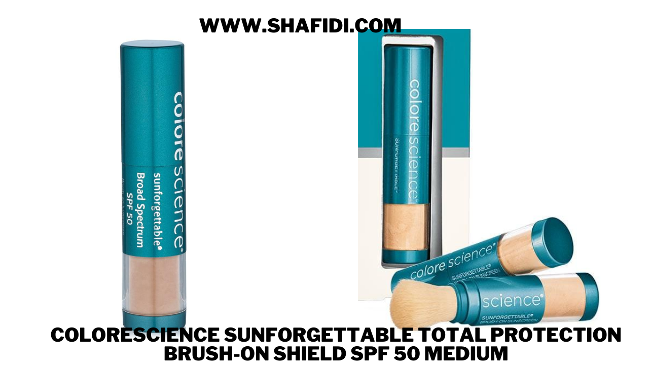 B) COLORESCIENCE SUNFORGETTABLE TOTAL PROTECTION BRUSH-ON SHIELD SPF 50 MEDIUM